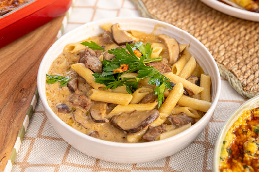 Beef Stroganoff & Creamy Mash