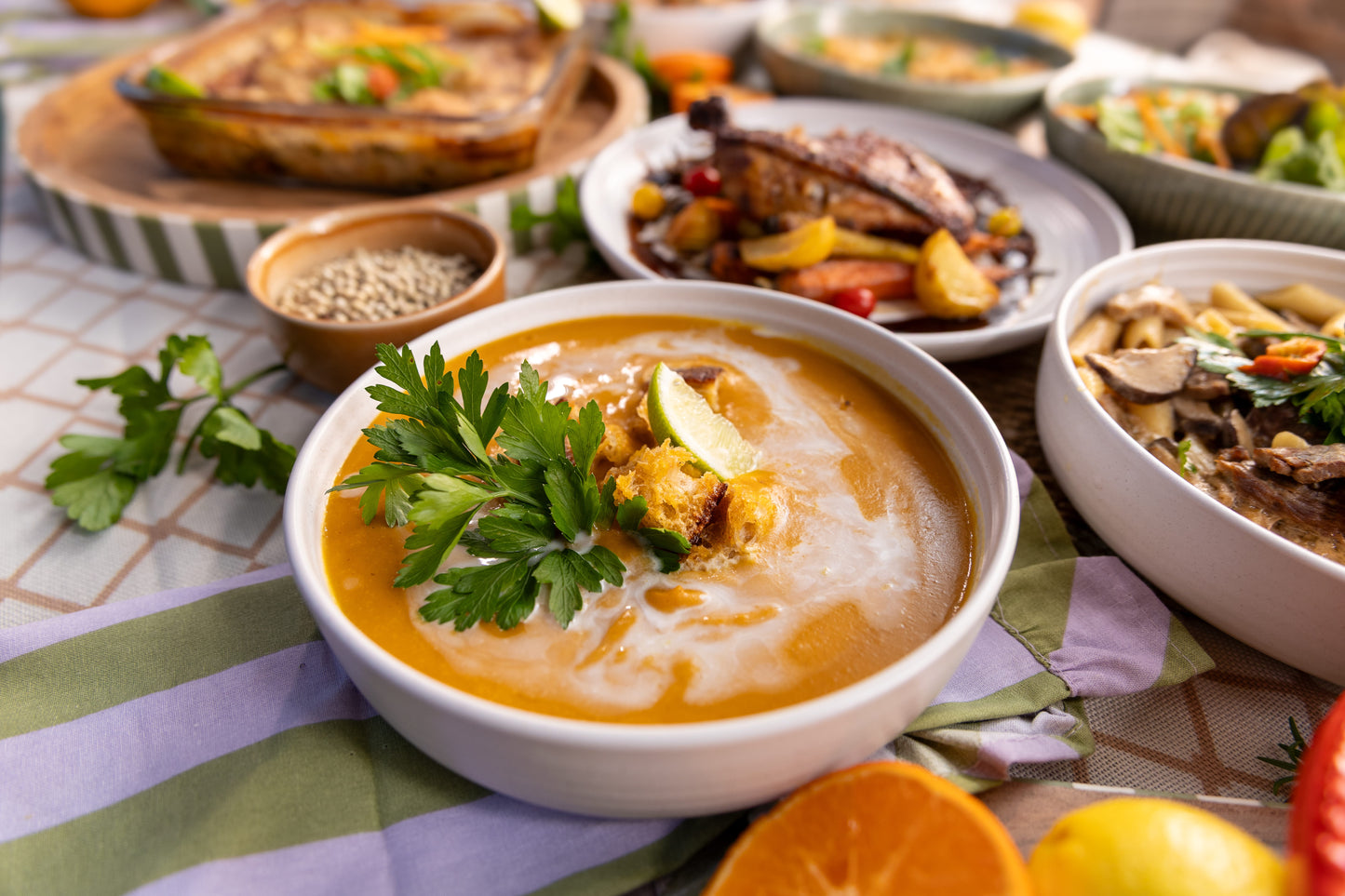 Roasted Sweet Potato & Carrot Soup