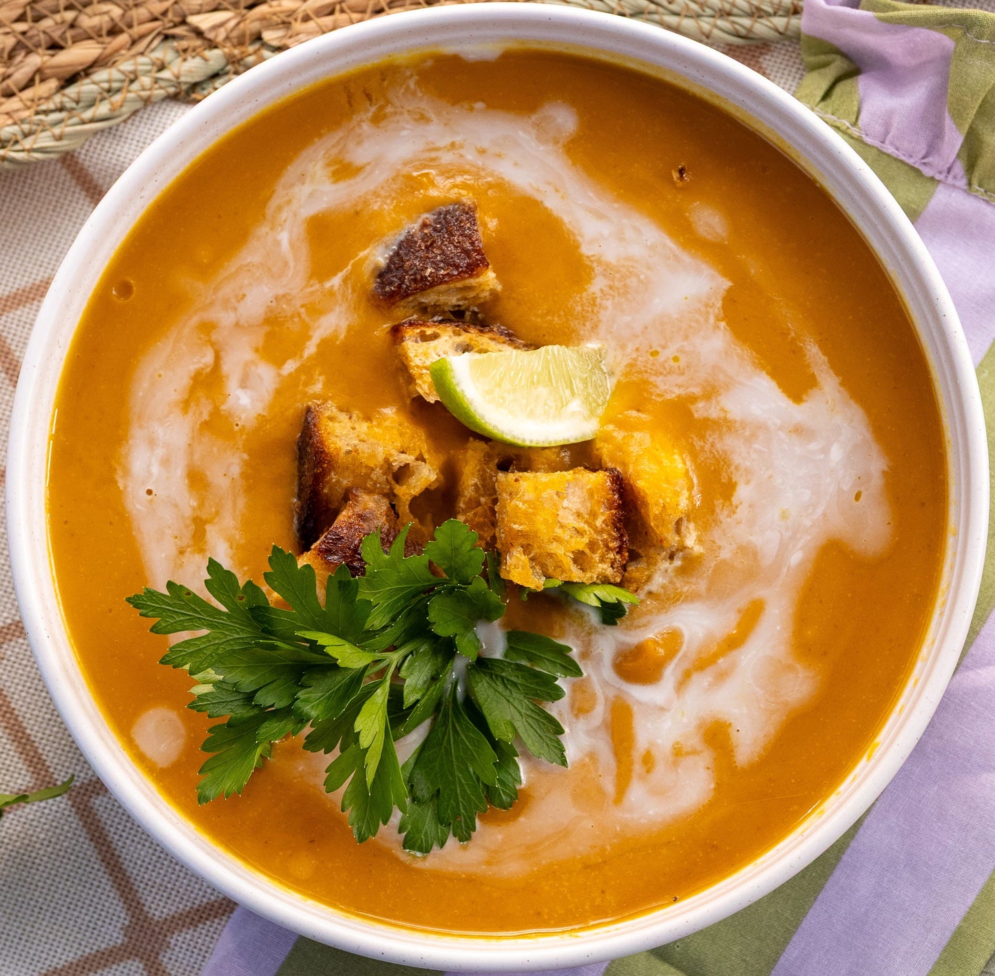 Roasted Sweet Potato & Carrot Soup