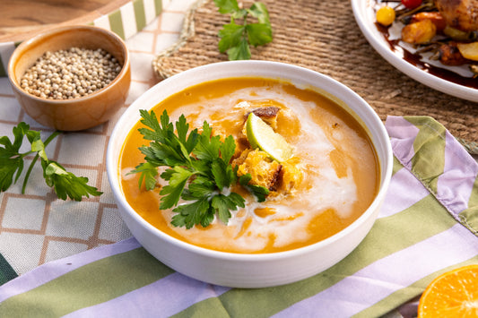 Roasted Sweet Potato & Carrot Soup